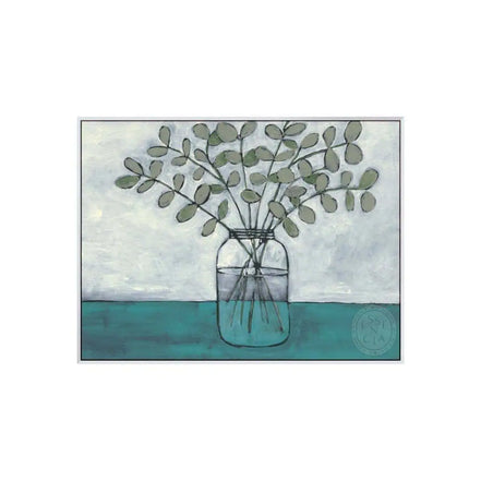 Jar Of Stems I – White Canvas