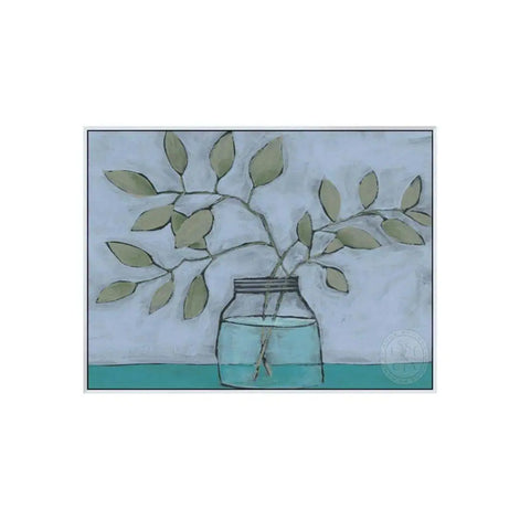 Jar Of Stems II – White Canvas