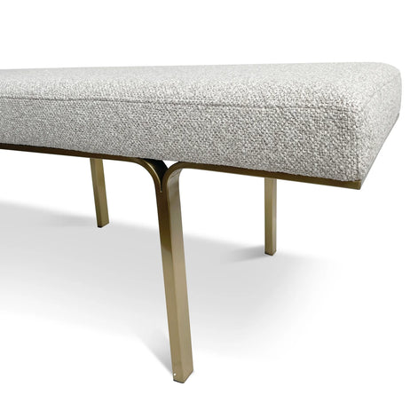 Gordon Brushed Gold Bench -  Clay Grey