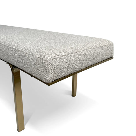 Gordon Brushed Gold Bench -  Clay Grey