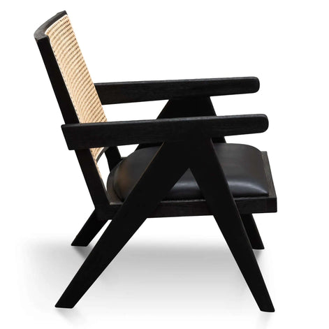 Flint Rattan Armchair - Black