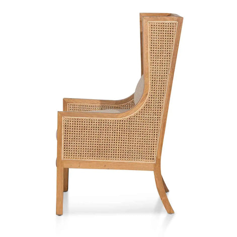 Matilda Wingback Rattan Armchair - Sand White