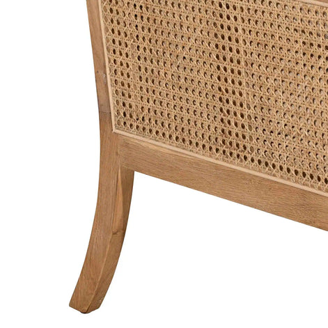 Matilda Wingback Rattan Armchair - Sand White