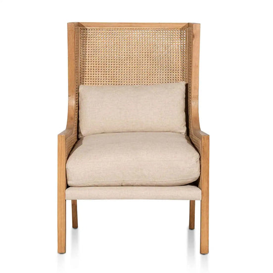 Matilda Wingback Rattan Armchair - Sand White