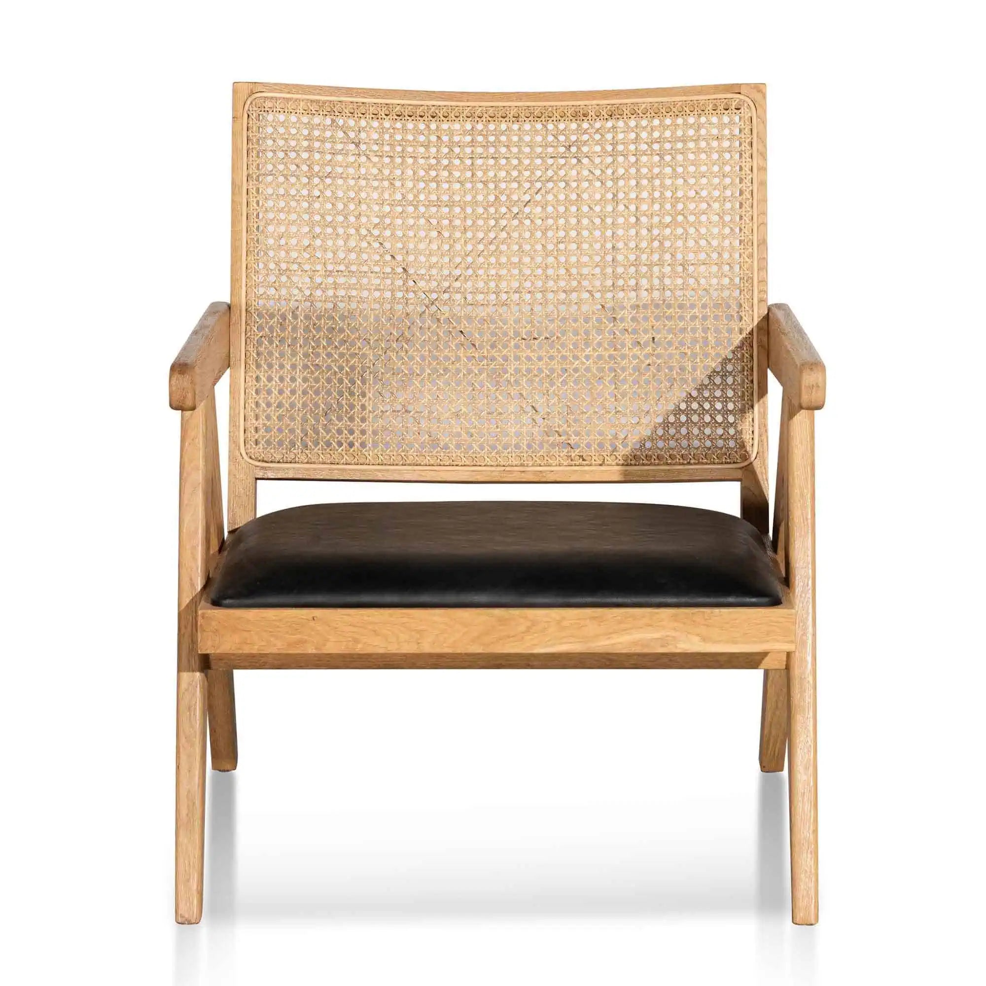 Flint Rattan Armchair - Distress Natural and Black Seat