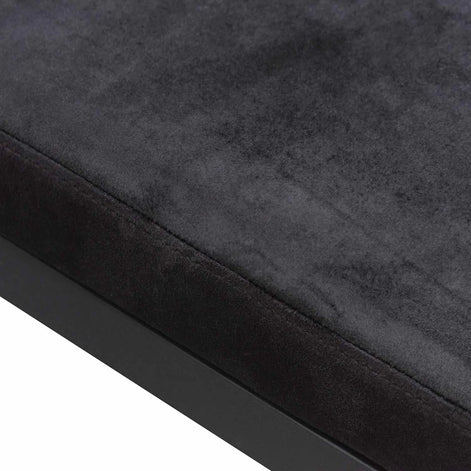 Jose Black Velvet Bench - Black Base