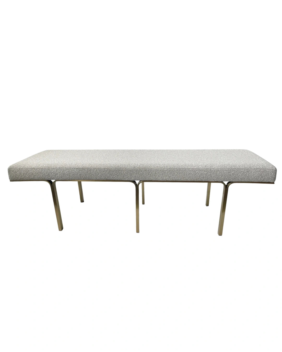 Gordon Brushed Gold Bench -  Clay Grey