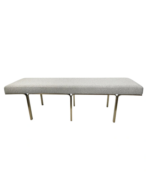 Gordon Brushed Gold Bench -  Clay Grey