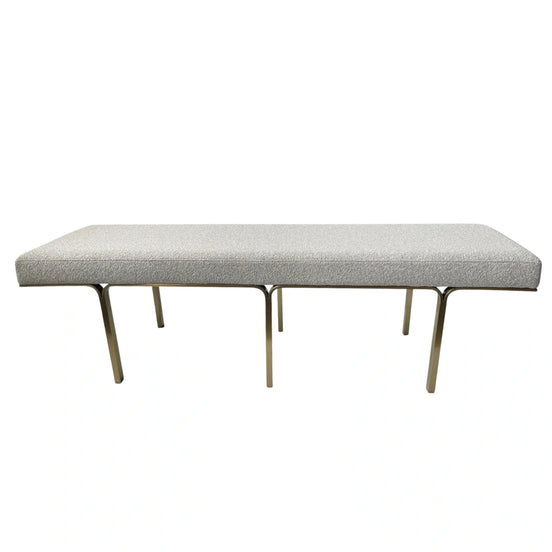 Gordon Brushed Gold Bench -  Clay Grey