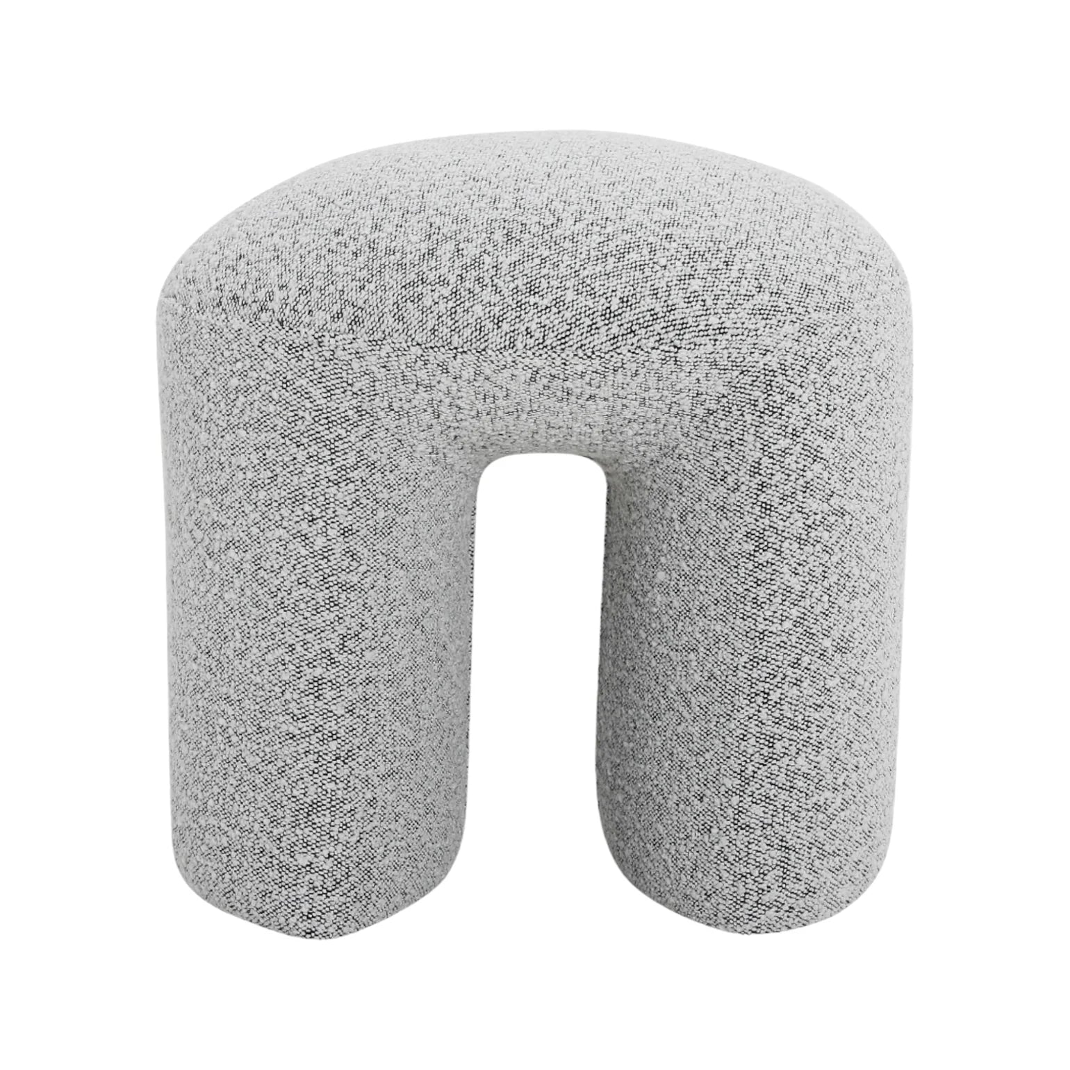 Gloria Round Ottoman - Pepper Boucle