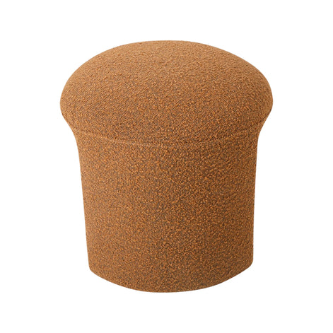 Gloria Round Ottoman - Brown Boucle