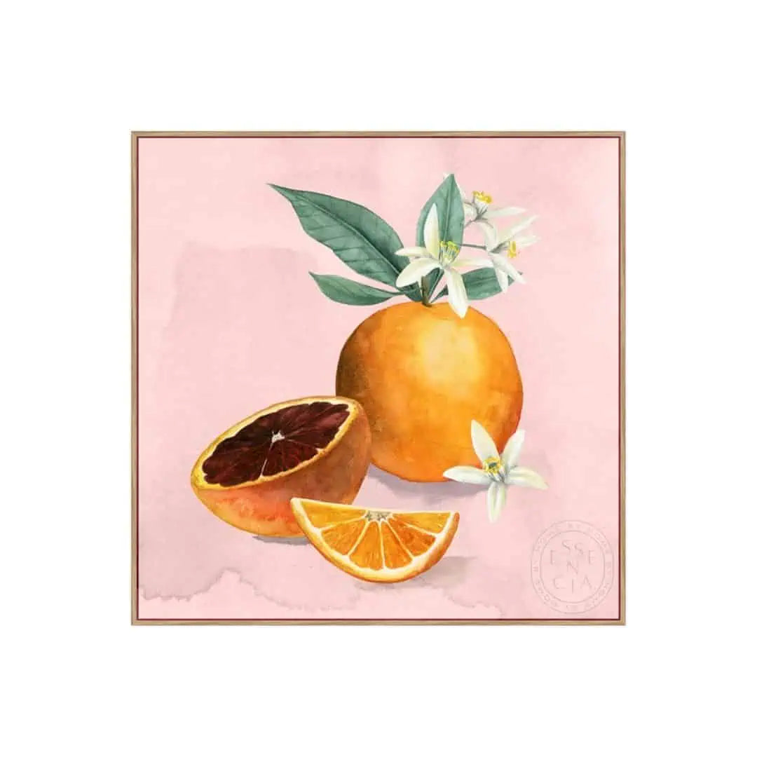 Orange Blossom I – Natural Canvas