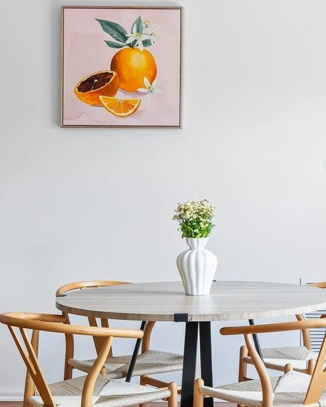 Orange Blossom I – Natural Canvas