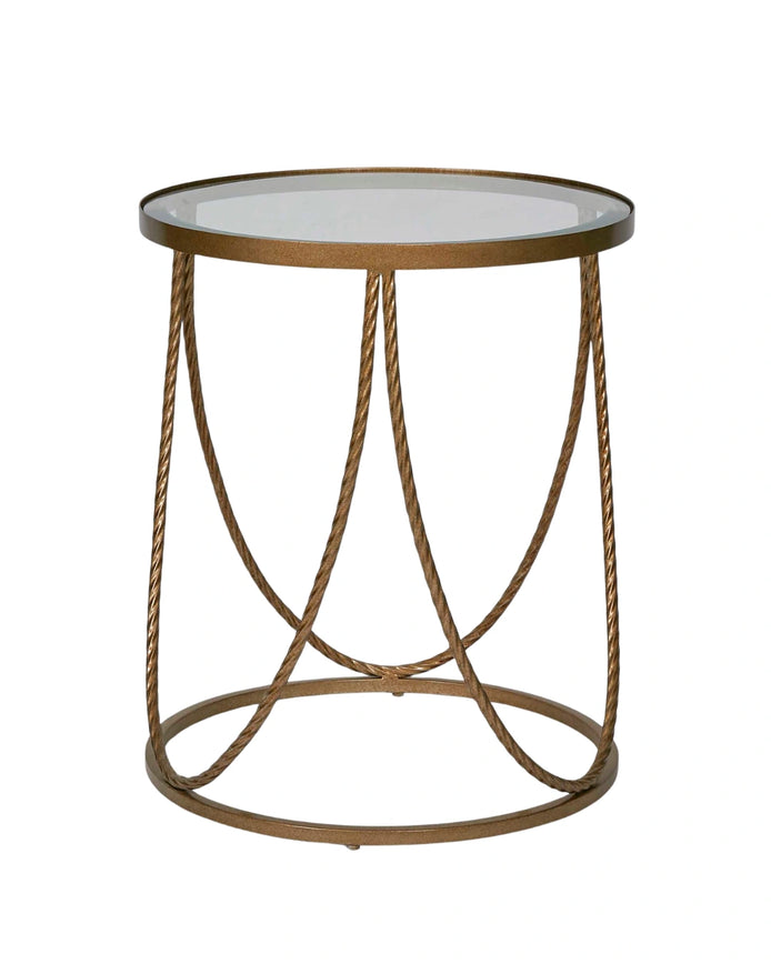 Palais Round Side Table in Gold by Essencia Interiors elegant designer side table