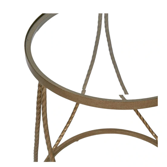 Palais Round Side Table in Gold by Essencia Interiors elegant designer side table
