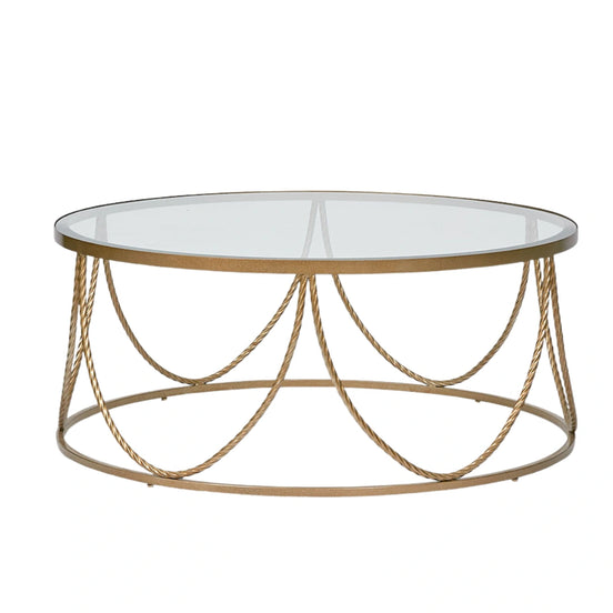 Palais Round Coffee Table in Gold by Essencia Interiors premium designer coffee table