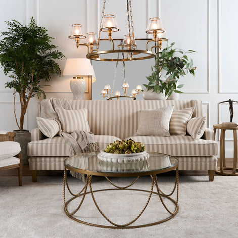 Palais Round Coffee Table in Gold by Essencia Interiors premium designer coffee table