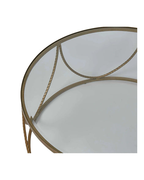 Palais Round Coffee Table in Gold by Essencia Interiors premium designer coffee table