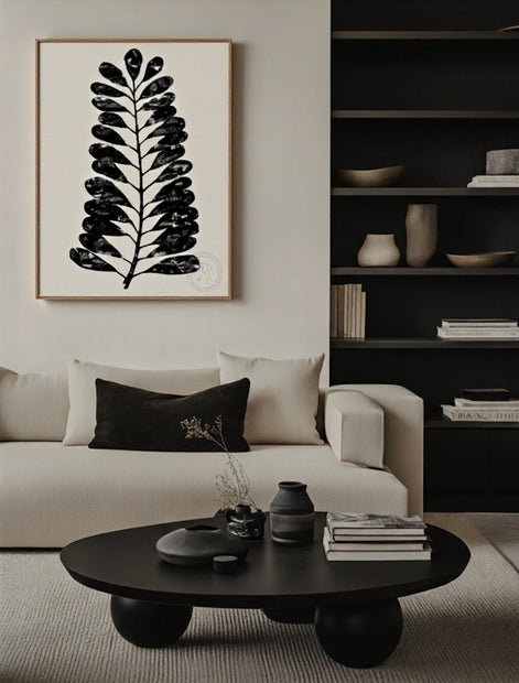 Pressed Tropical Leaf V – Natural Canvas