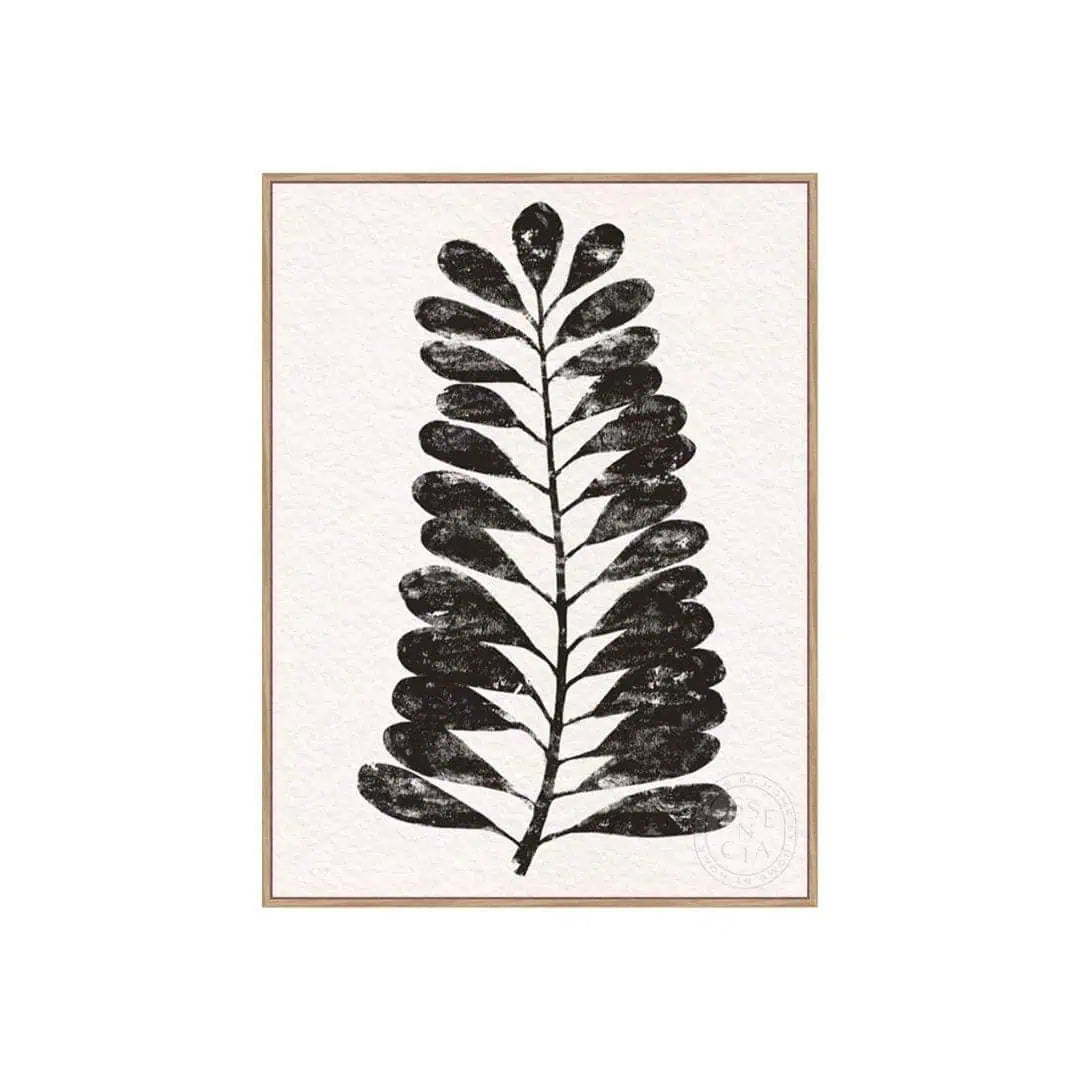 Pressed Tropical Leaf V – Natural Canvas