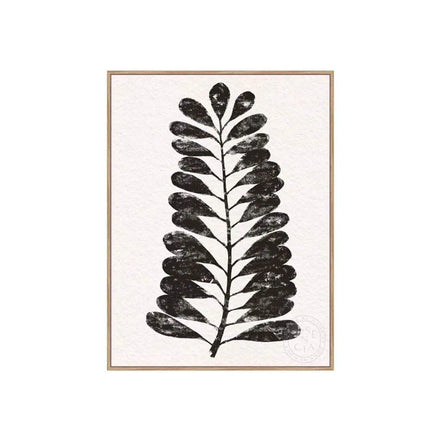 Pressed Tropical Leaf V – Natural Canvas