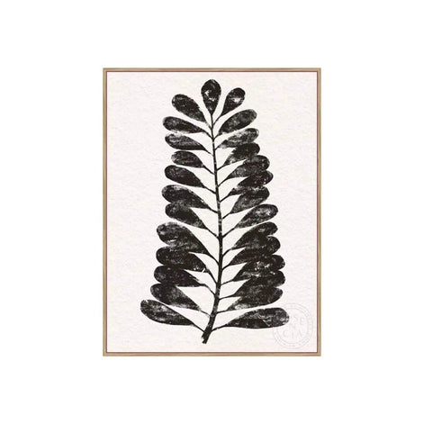 Pressed Tropical Leaf V – Natural Canvas