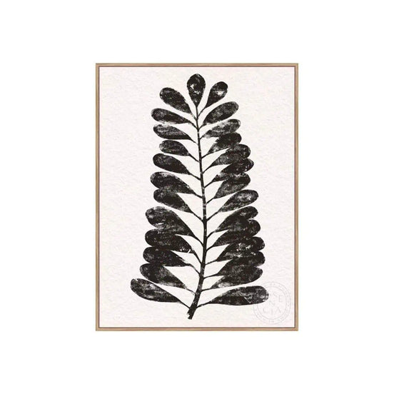 Pressed Tropical Leaf V – Natural Canvas