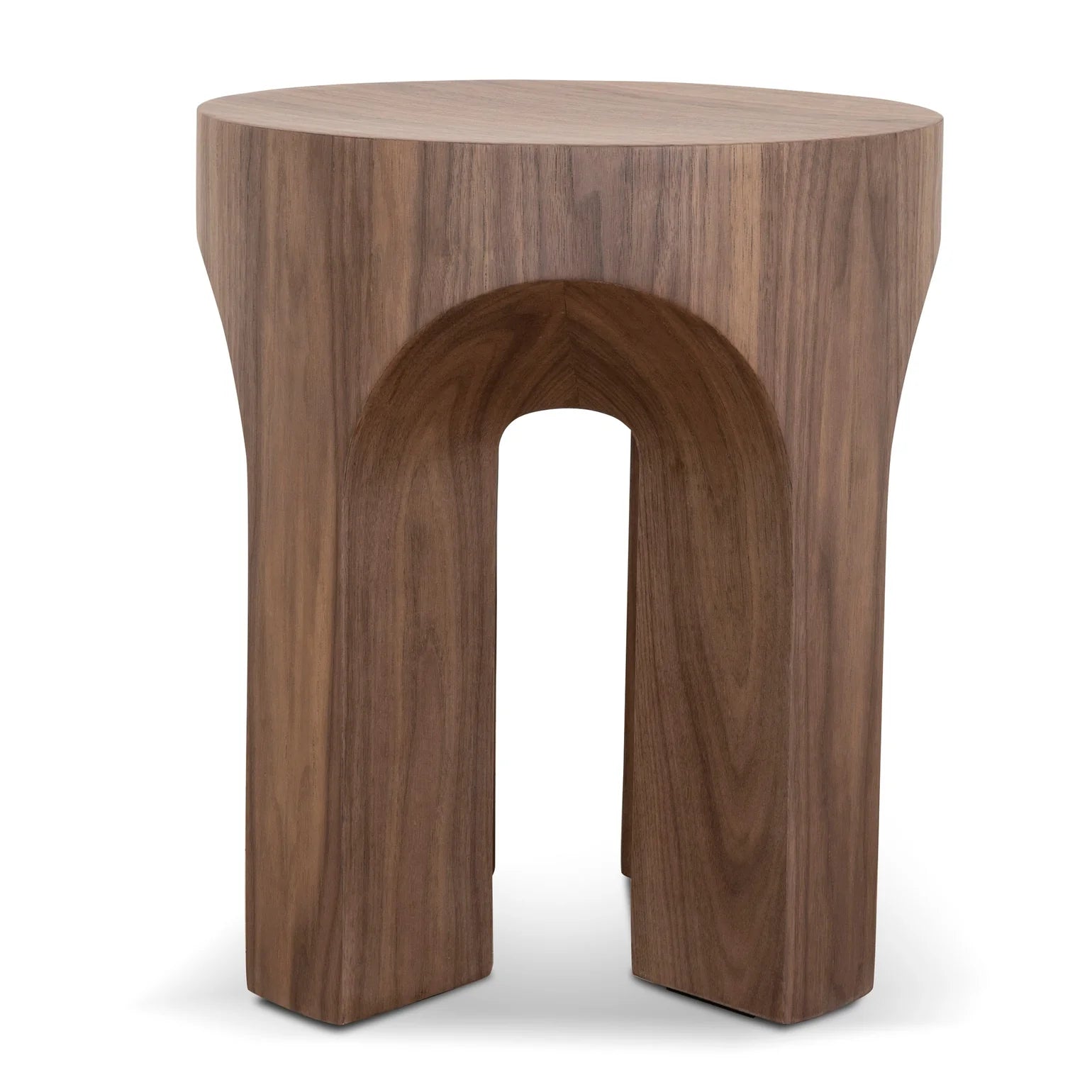 Agnes Round Side Table - Walnut