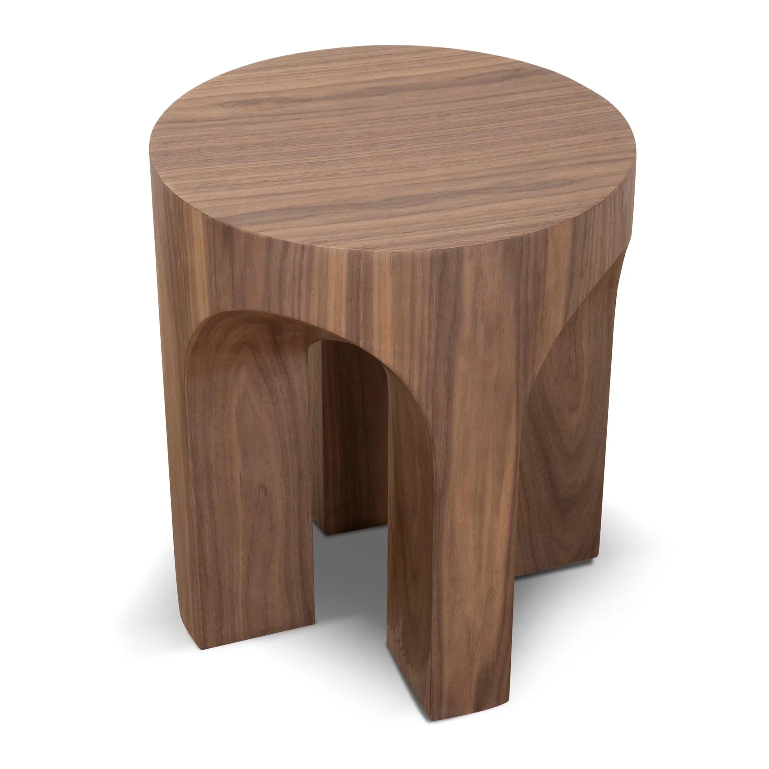 Agnes Round Side Table - Walnut