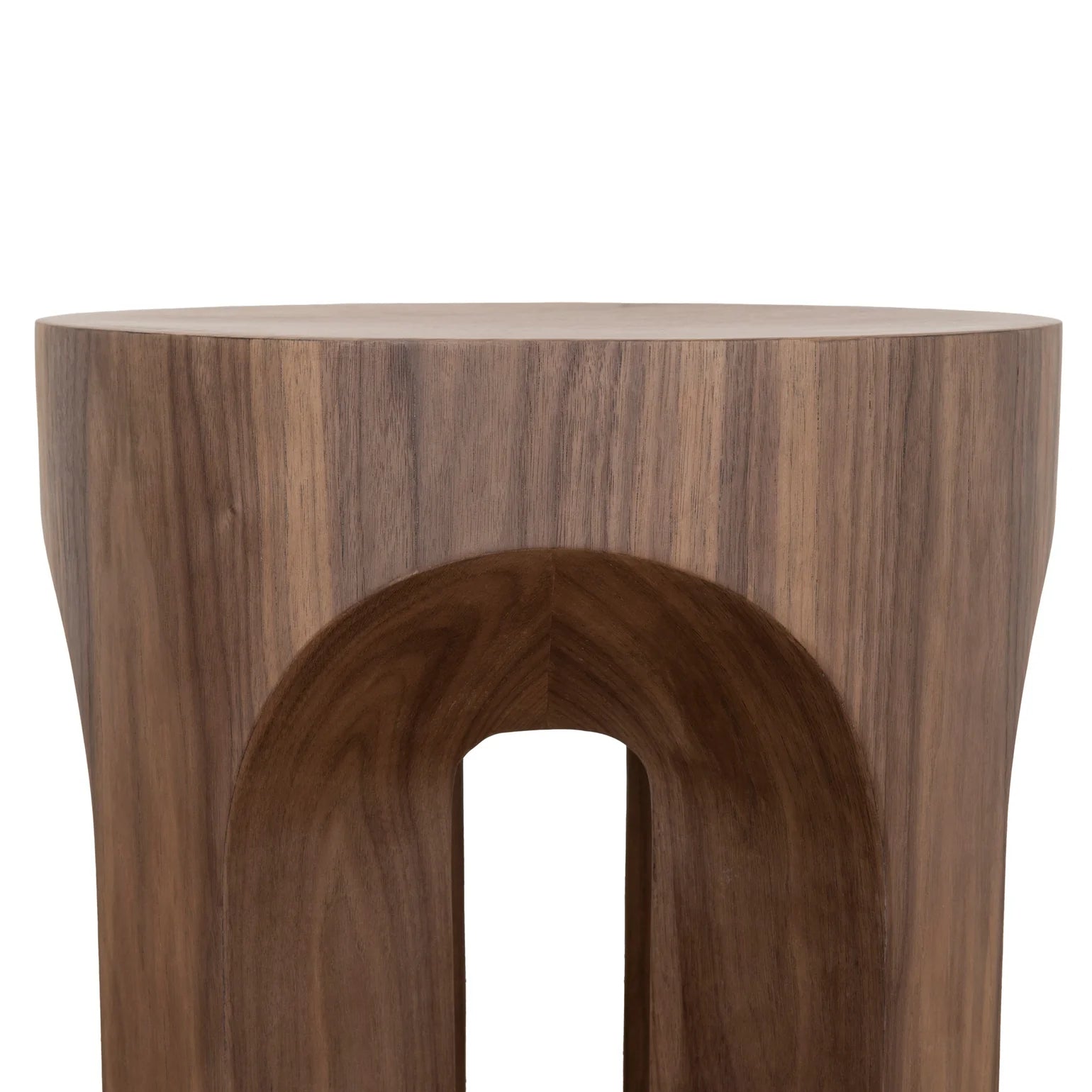 Agnes Round Side Table - Walnut