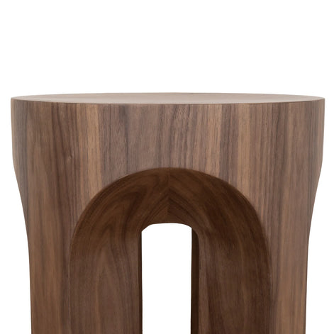 Agnes Round Side Table - Walnut
