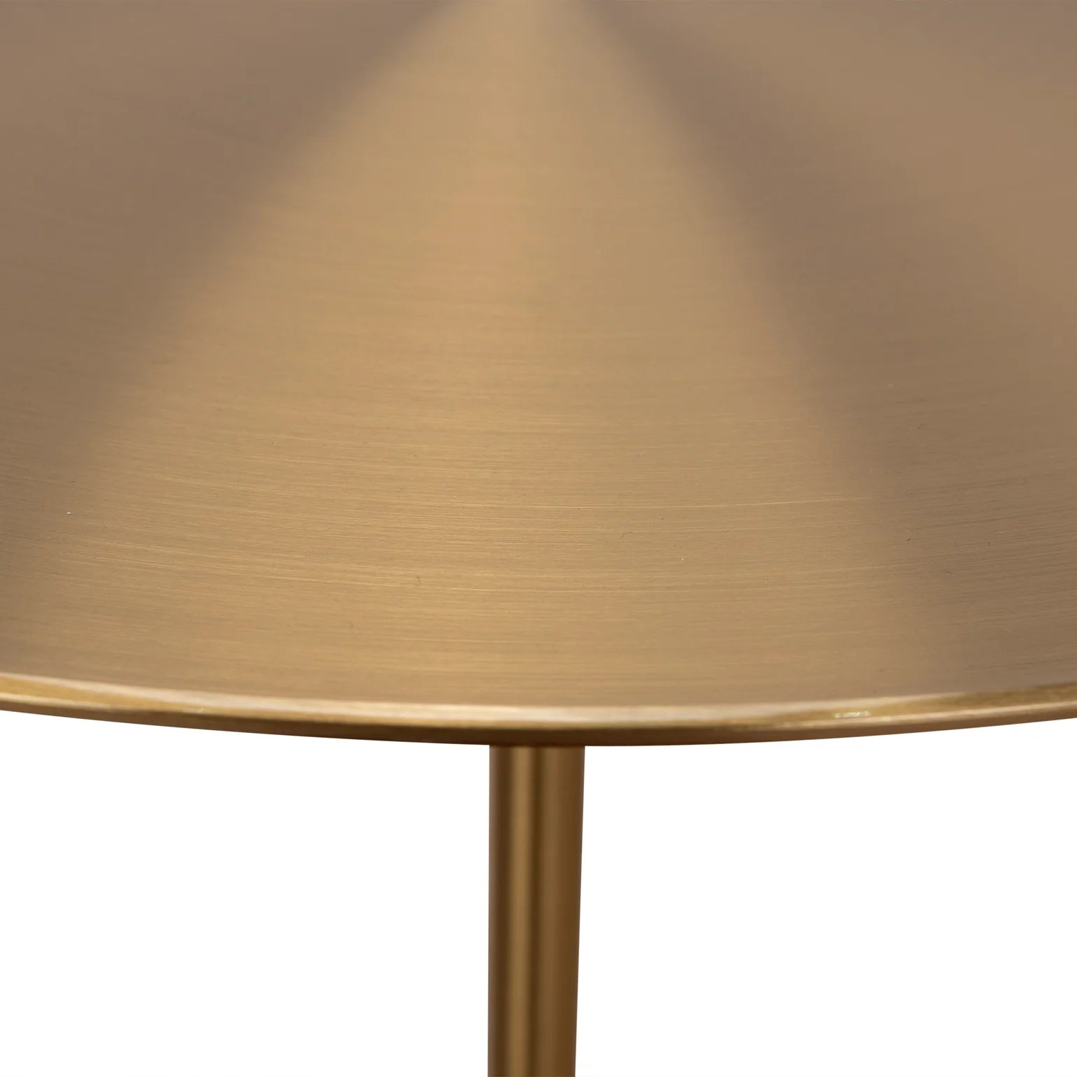 Sue Brushed Gold Side Table - Carrara Marble