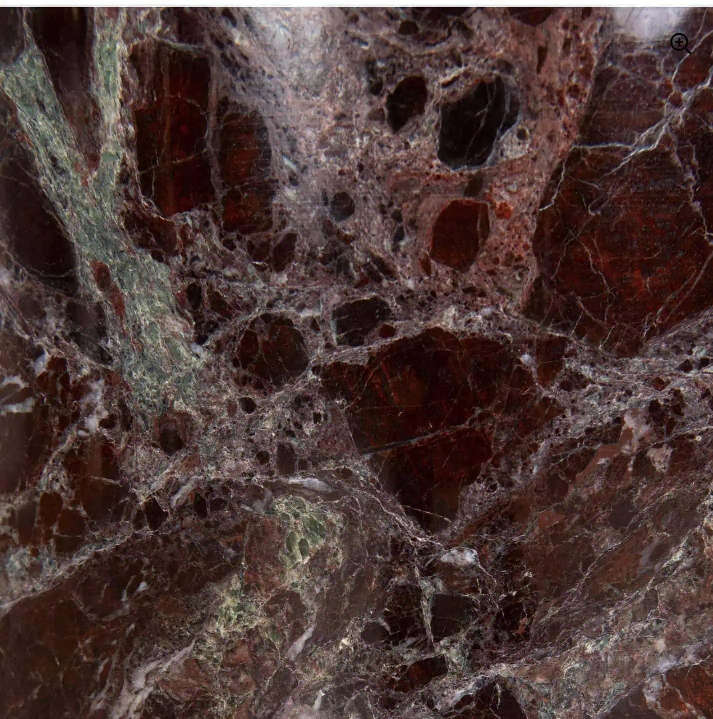 Sue Brushed Gold Side Table - Rosso Levanto Marble