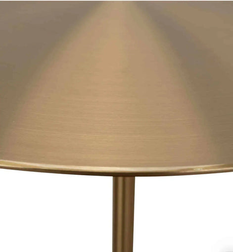 Sue Brushed Gold Side Table - Rosso Levanto Marble