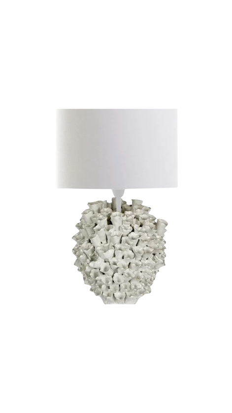 Londolozi Ceramic Lamp with Linen Shade Cream