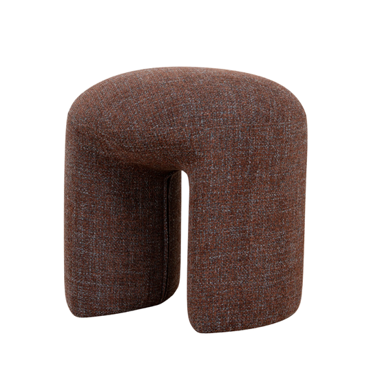 Gloria Round Ottoman - Moss Brown