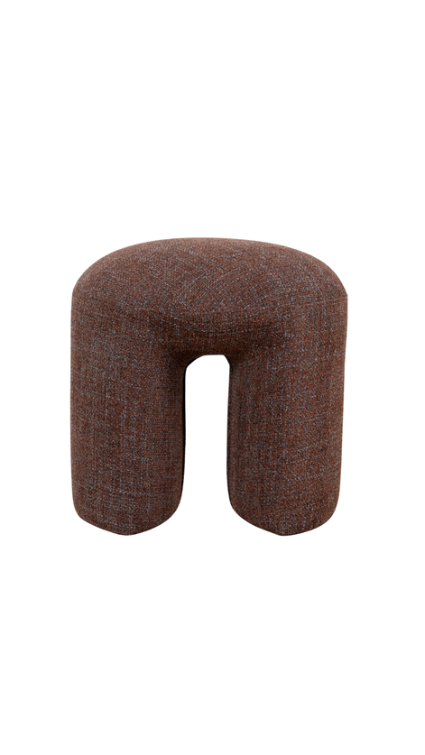 Gloria Round Ottoman - Moss Brown