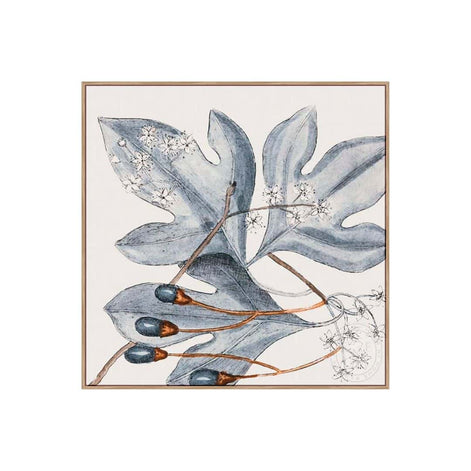 VINTAGE BLUE BOTANICAL II - Natural Canvas