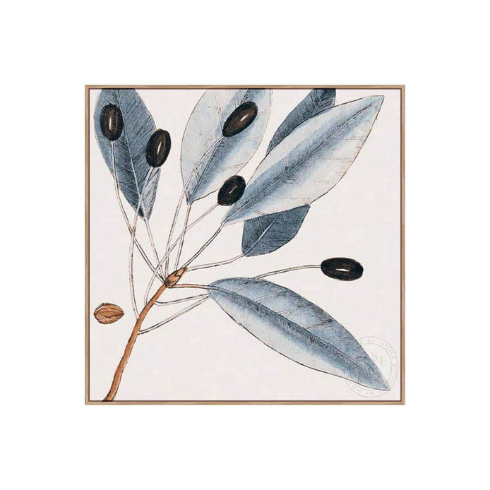 VINTAGE BLUE BOTANICAL III - Natural Canvas