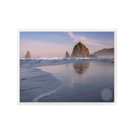 WALKING on the BEACH - White Frame