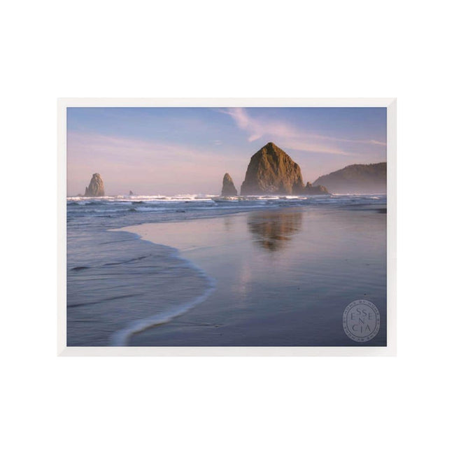 WALKING on the BEACH - White Frame