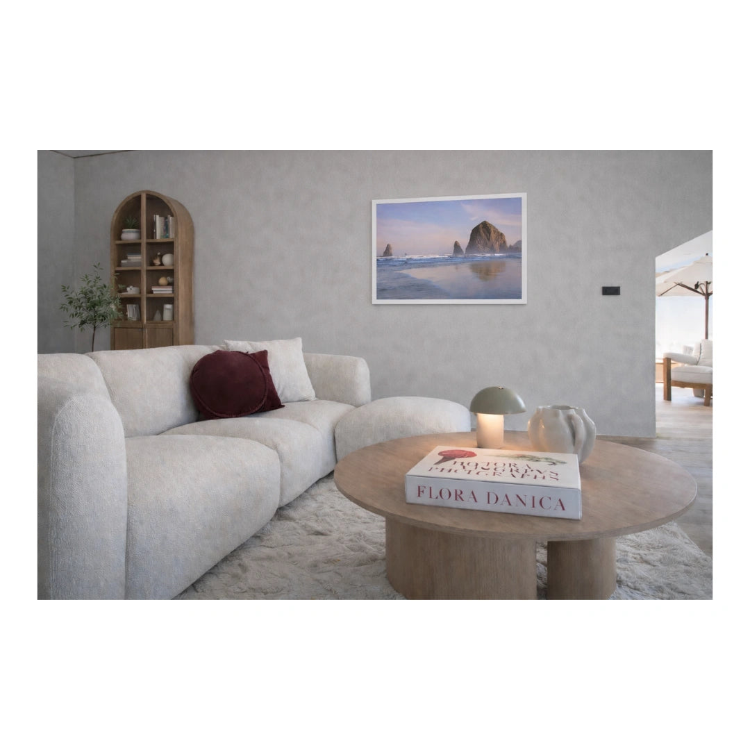 Walking On The Beach - White Frame