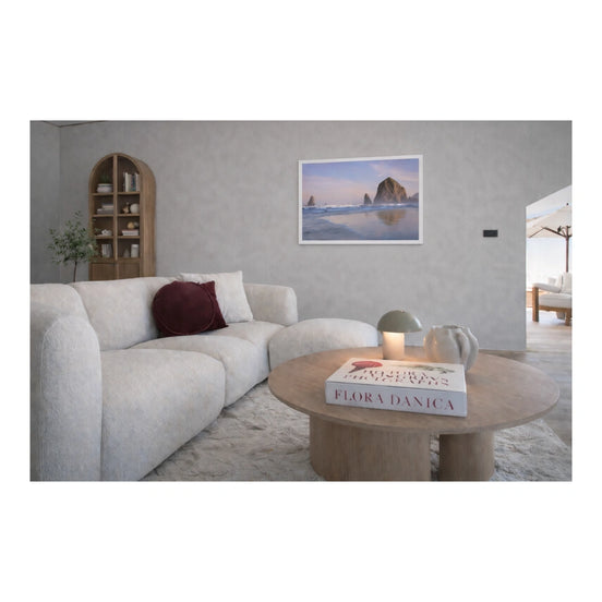 Walking On The Beach - White Frame