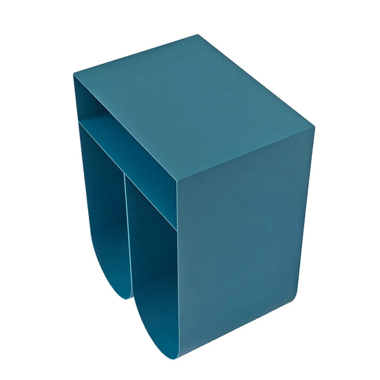 Webster Side Table in Navy Blue by Essencia Interiors modern sculptural side table