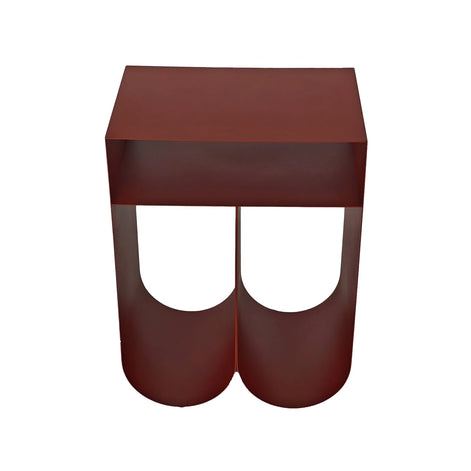 Webster Side Table - Burgundy Red