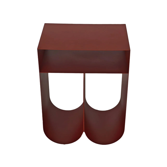 Webster Side Table - Burgundy Red