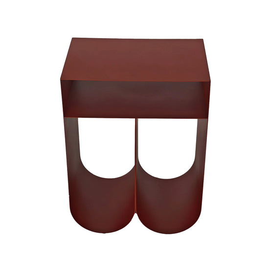 Webster Side Table - Burgundy Red