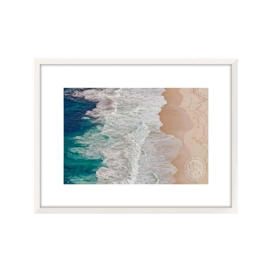 Where The Ocean Ends – White Frame