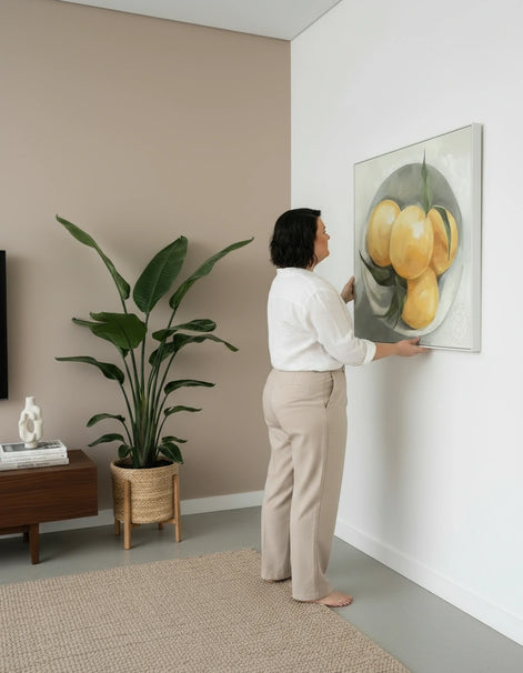 Fruit Bowl I – White Canvas