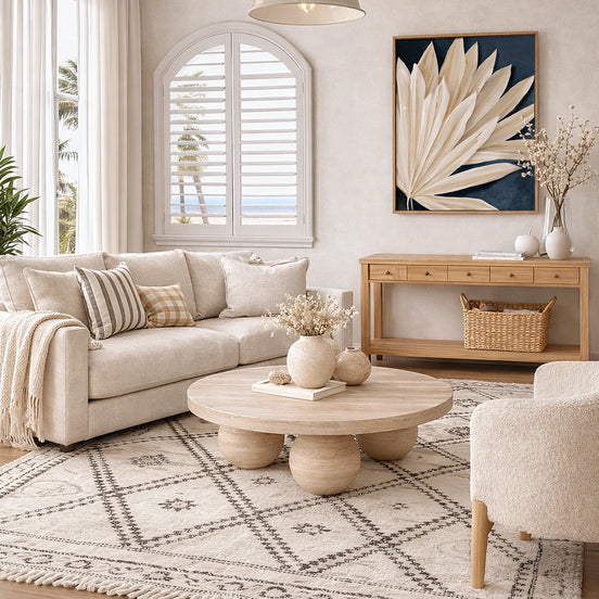 Blue Dry Palms II – Natural Canvas